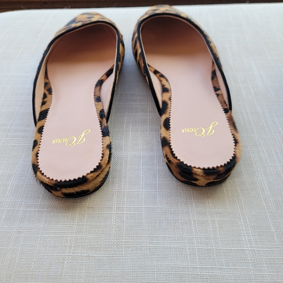 New! J.Crew Sz 9.5 Carolyn Mule Flats Shoes Leopard Calf-Hair - Picture 6 of 8